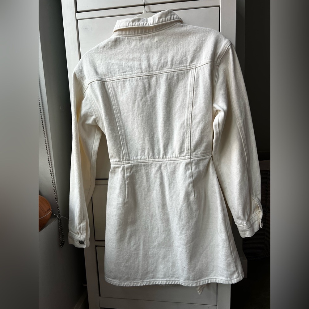 superdown Mika Button Front Dress White Denim - Small - Picture 9 of 10